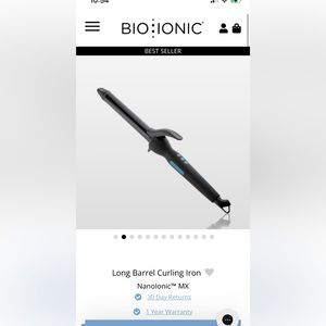 Bio ionic long barrel curler 1inch